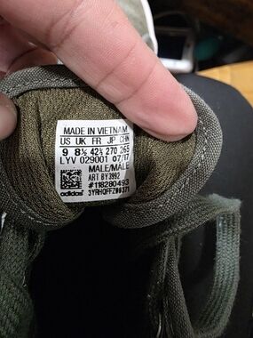 Adidas Men's Olive Green Sneakers